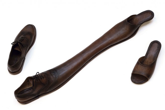 Married, 2004 / Leather shoes / Variable dimensions / Photo by: Stephen Wilkes