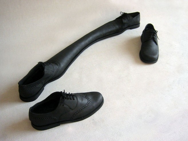 Married II, 2004 / Leather shoes / Variable dimensions