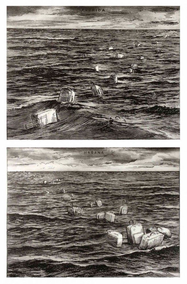 Round Trip, 2000 / Etching, dry point aquatint on paper / 24,5 x 32 each plate