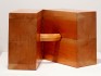 In love (after Brancusi), 2004-2007 / Wood and hinge / 25 x 25 x 25 cm