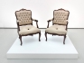  Diplomacy Lesson (nose chair), 2014 - 2015 / Carved mahogany and linen / 101.5  x 61 x 68.5 cm ( Variable dimensions )