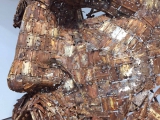 Inmanencia, 2015 (detalle) / Bisagras, puertas de madera y  metal / 305 x 457 x 457 cm ( Dimensiones variables )